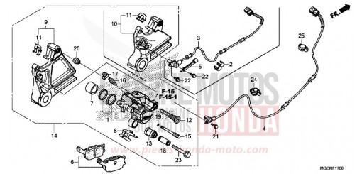 HINTERRAD-BREMSSATTEL (CB1100CA/CAD/TA/TAD) CB1100CAJ de 2018